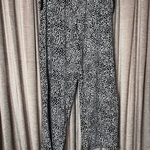 DKNY Black and White Abstract Pattern Women's Pajama Pants Size Medium